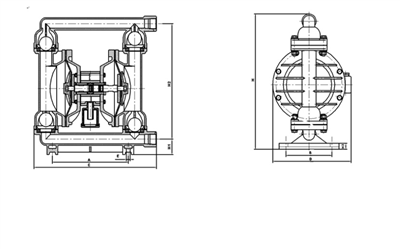 衬四氟防腐气动隔膜泵|耐腐蚀隔膜泵